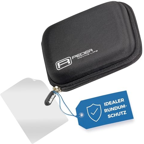 PEDEA Hardcase Kameratasche für Fujifilm FinePix XP140 / Sony DSC-WX350 /Nikon Coolpix AW130, S7000 / Panasonic Lumix DMC FT5, DMC TZ7, Schwarz