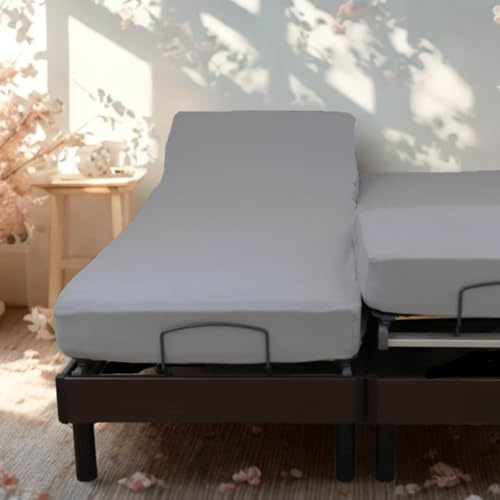 Linandelle - Lenzuolo con angoli, in cotone jersey estensibile, per letto matrimoniale, articolato, motivo: farfalla