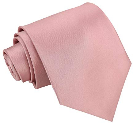 DQT Mens Plain Satin Tie – Wedding, Business & Formal Necktie (Skinny, Slim & Classic Widths)