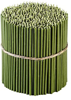 Danilovo Ritual Bienenwachs Kerzen (Grün) - Orthodoxe Kerzen für Gebet Tischdeko Hochzeit - Ungiftig, Ruß - Tropffrei, Lang, Nachhaltige Produkte, N140, Höhe: 16 cm, Ø 5 mm (700 stück)