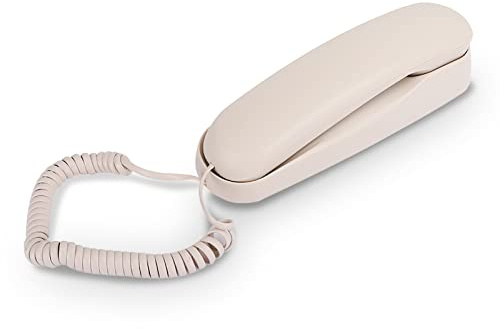 Telefono fisso, telefono beige installabile a parete Telefono fisso a doppia funzione per hotel, camera, ascensore, bagno con doccia, ecc.