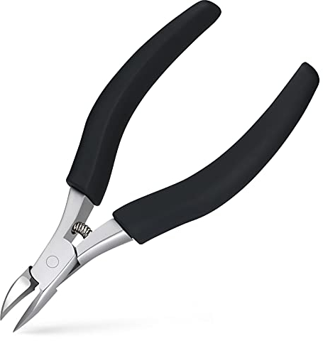URAQT Alicates Cortauñas, Alicates Uñas Pies Precisión, Cortador de Cutículas para Gruesas y Duras Uñas Paroniquia Onicomicosis Hongos en Las Uñas, Pinzas de Uñas con Mango de Agarre Suave…