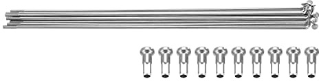 Fahrradspeichen Set, 143mm / 168mm / 193mm Fahrradspeichen 14G J Bend Fahrradspeichen mit Nippel für Rennrad Mountain Downhill Fahrrad Reparaturteile(193mm) Fahrrad und Ersatzteile