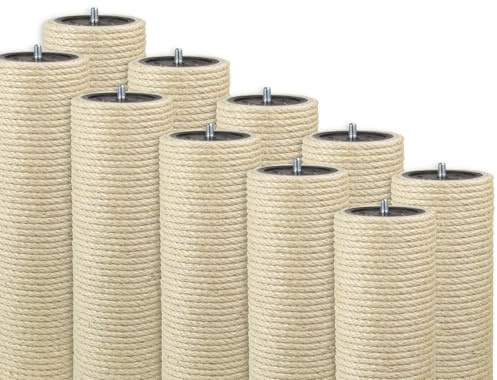 Kratzbaumland 11 cm Deluxe-Endstamm mit 8 mm Sisalseil Länge: 30 cm/Gewinde: 10 mm (M10)