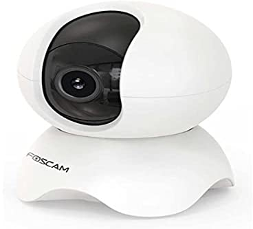 Foscam X5 - Cámara de vigilancia (5 Mpx, Wi-Fi, inclinable y giratoria), Blanco, 83 x 76 x 114 mm
