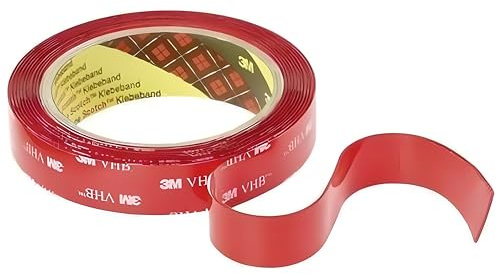 3M VHB 4910 Doppelseitiges transparentes Acrylschaumklebeband, wasserdicht und hochtemperaturbeständig für Auto, Zuhause, Büro, Außenbereich (12 mm x 4,6 m)