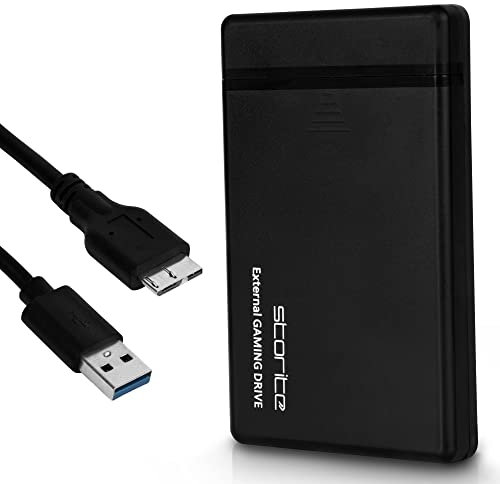 STORITE Disco rigido esterno portatile ultra sottile da 1 TB - USB 3.0 - Disco rigido compatto per PC, accessori per laptop, Mac, espansione di archiviazione PS4, giochi per Xbox PS5 2,5 '' HDD