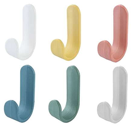 6 Pezzi di Gancio Appendiabiti in Acciaio Inossidabile, Porta Asciugamani da Bagno e da Cucina per Bambini e Ufficio