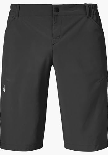 Schöffel Herren Shorts Grado M, wasserabweisende Radlerhose mit 4-Wege-Stretch aus recyceltem Material, Fahrradhose mit elastischem Bund und Oberschenkeltasche, black, 54