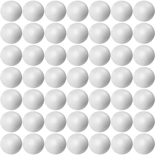 SUPVOX 100 Pezzi Palline di Schiuma, Sfere di Polistirolo 3cm Bianche per Decorazioni Natalizie, Matrimoni, Fai da Te - Lavoretti per Bambini e Centrotavola