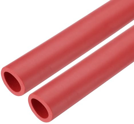 QUARKZMAN 2pcs Tube d'Isolation Mousse pour Tuyau, Conduits Isolants Thermique 61cm/24, Tuyaux Caoutchouc en Mousse ID 25mm OD 35mm pour Support Poignée Chauffage Tube Climatisation, Rouge
