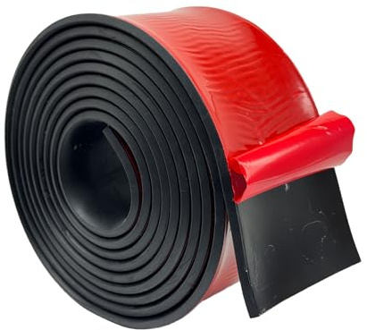 Self Adhesive Neoprene Rubber Strips Neopre with Adhesive Backing Solid Rubber Rolls for DIY Gaskets, Crafts, Pads, Flooring Protection, Supports, Leveling (100mm(W) x5mm(T) x3m(L))