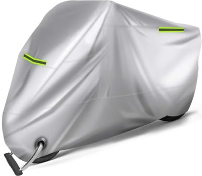 VODHXA Motorrad Abdeckplane für BMW R1200RT R 1200 RT, Outdoor Motorradabdeckung, Wasserdicht Winterfest Motorradplane, Abdeckhaube Motorradplane Schutzhülle,B Silver