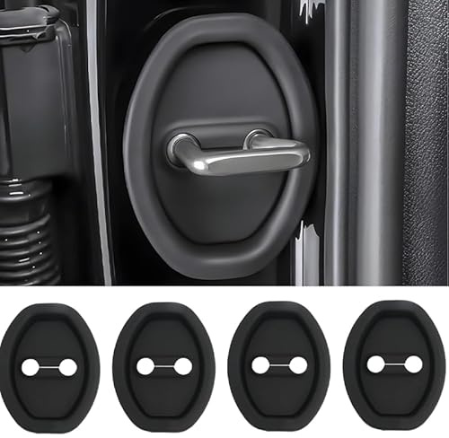 4PCS Car Silicone Door Latch Protective Cover for Toyota Yaris Cross Hybrid 2021-2024 2025, Car Door Lock Cover Protector Silent Shock Pads Silicone Door Lock Protector Interior Accessories for Car