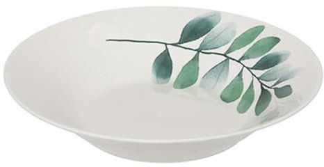 Secret de Gourmet - Lot de 6 Assiettes Creuses Végétal 20cm Blanc