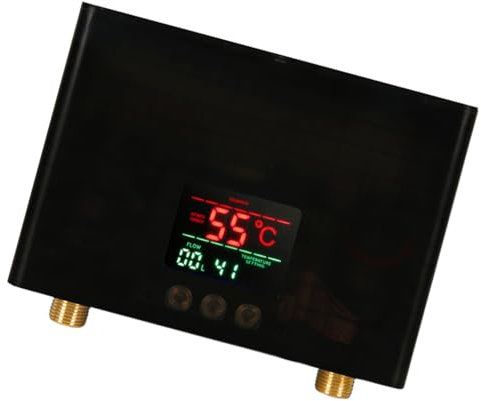5500W Electric Tankless Water Heater with LED Display and Remote Control for Under Sink Fast Heating Hot Water Systems