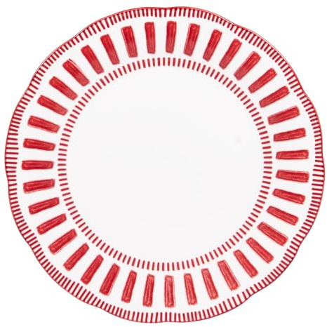 Table Passion - Assiette plate Napoli rouge 27 cm (lot de 6)