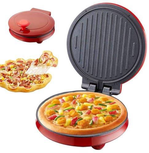 Horno De Pizza Eléctrico, Máquina De Pizza con Calentamiento por Ambos Lados, Máquina De Pizza De Encimera De 1000 W, Máquina De Pizza Pequeña para El Hogar