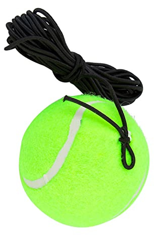 Aumotop Tennisball, Tennisball mit Schnur, Tennis-Trainingsball mit 4 M Elastischer Gummilinie, Einzel-Übungstrainer, Geeignet für Einzelspieler-Übungen