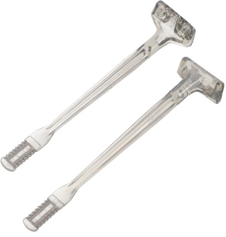Gogogmee 2 Piezas Recortador de Vello Nasal Portátil de Doble Cara Herramienta de Depilación Nasal Manual para Hombres y Mujeres para Recortar Vello y Labial con Punta Redonda