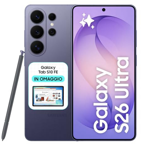 Samsung Galaxy S26 Ultra, 1TB, Cobalt Violet [Versione italiana] | 3 anni di Garanzia, Smartphone AI, Privacy Display Integrato, Processore Potente, Assistente Foto, Camera 200 MP, 5000 mAh