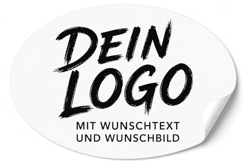 Personalisierte Aufkleber selbst gestalten – Wetterfeste Sticker mit eigenem Bild & Text – Individueller Fotodruck in Wunschgröße (Oval)