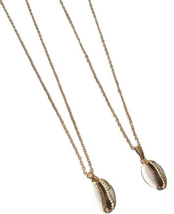 Muschelkette mit goldenen Highlights Kette gold Muschel Anhänger