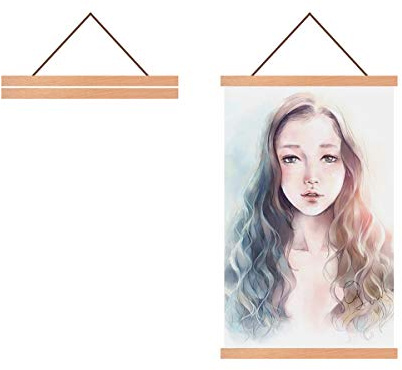 Radezon Posterleiste Posterschiene Poster, Magnet Magnetische Holz Poster Aufhänger Halter Rahmen Leisten Bild Bilder Bilderleiste Bilderrahmen 50x70 50x100 50x75(50cm, Teakholz)