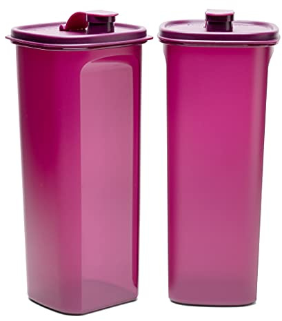 Tupperware Kühlschrank-Flaschenkrug, schmal, 2 l, 2 Stück