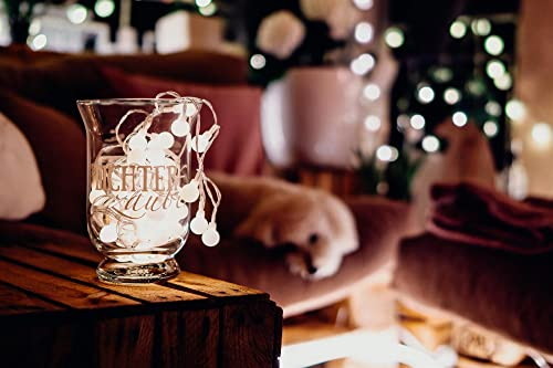 hellum LED Kugel Lichterkette Warmweiß, Partybeleuchtung mit 100 LED Kugeln, IP44 Außen-Transformator und 8 Lichtmodi, außen & innen zu Weihnachten, Party-Deko, Garten, Sommer, 150155/523454