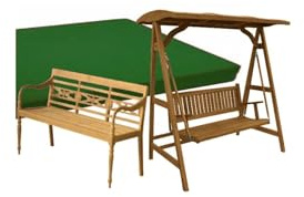 Teako Design Bankauflage 120 cm x 45 cm für Hollywoodschaukel Molise & Gartenbank Aoste, Sitzkissen, Sitzauflage für Outdoor, Gartenzubehör, Bequeme Sitzauflage, Langlebiges Material (Grün)