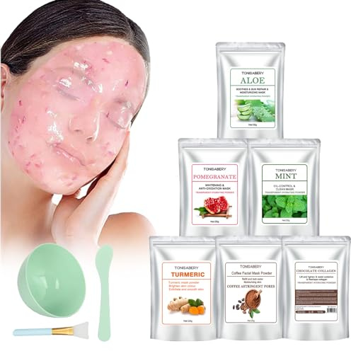 Peel-Off Jelly Facial Mask, Gesichtsmaske Peel-Off, Gelee-Maskenpulver für Gesichtsbehandlungen, SPA-Modelliermaske/Ton/Schlamm oder Heim-DIY-Gelmaske für die Gesichtspflege