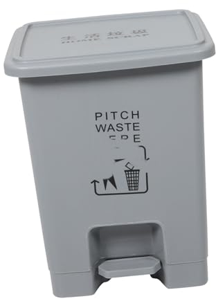 Cabilock Cubo de Basura con Pedal de 15 L Organizador de Residuos Domésticos Cubo de Basura de Plástico sin Pedal Estilo Moderno para Casa Apartamento Caravana