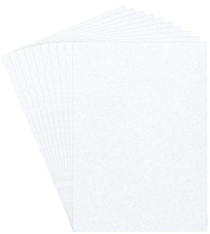 Ideen mit Herz Glitterkarton | weiß irisierend | Bastel- und Effekt-Papier | Glitzer | Glänzend | Tonkarton | Karte und Einladung gestalten | DIN A4 | 300g/m² | 10 Bogen