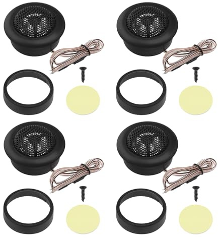 LT Easiyl 2 Pares de Altavoces para Coche Altavoz de Audio de Cúpula Redonda para Coche Altavoz de Agudos para Coche Accesorios para Altavoces de Agudos para Coche