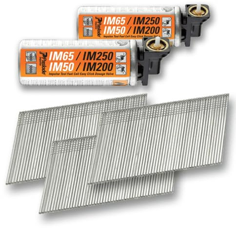 UnitSteel 20° Stauchkopfnägel - 1,6x45mm, 2.500 stück, Nägel für Druckluft-Nagler, AF16, Verzinkt, für fast alle Marken von Tackern, inkl. 1x Brennstoffpack
