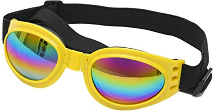 BESPORTBLE 1Stk Hund Sonnenbrille Hunde Sonnenbrille hundesonnenbrille Gelbe Hundeschutzbrille Hundebrillen Faltbare Sonnenbrille schnapsgläser Haustier Sonnenbrille Heimtierbedarf für Hunde