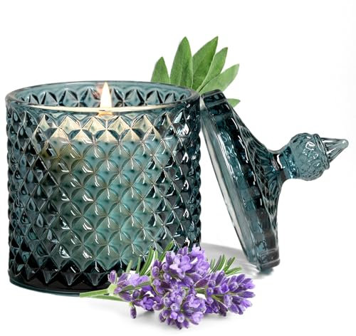 PPIFAS Citrus Herbaceous & Lavendery Sage Scented Candles,Gifts for Men Women,Large Jar Candle for Home Scented, Aromatherapy Candle, Organic Soy Wax Scented Candle, Bedroom Decor