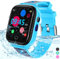 FRLONE Kids Smart Watch Phone - IP67 Waterproof Smartwatch Boys Girls with Touch Screen 5 Games Camera Alarm SOS Call - Phone Watch Digital Wrist Watch for 3-13 Years Children Birthday Gift (Blue)