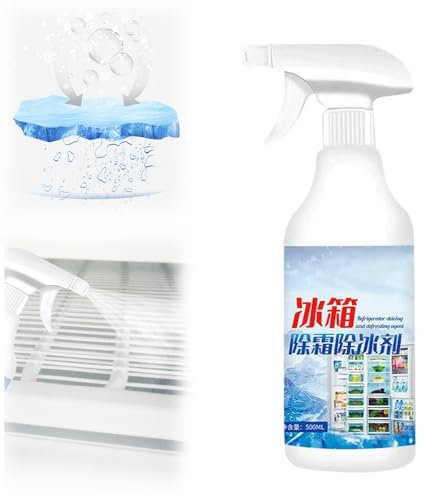 Charm-cart Fridge Freezer Defrosting Spray,Modamissy Refrigerator Defrost Spray for Freezer,Deice Spray for Car Windshield,Powerful Cleaner Ice Layer Remover Frost Prevention (1, 500ML)
