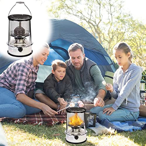 BomDog Stufa a Cherosene con 6 Stoppini e 2 Coppie Di Riscaldatori a Olio da Campeggio 2 in 1 per Riscaldare la Cucina e Far Bollire L'Acqua Senza Elettricità Stufa da Tenda/6L/White
