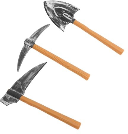 Toyvian 3stücke Zwergenkostüm Spitzhacke Mit Gefälschter Spitzhacke Sichelschaufel Modell Und Kostüm Bühne Requisite Für Halloween Und Karneval Accessoire