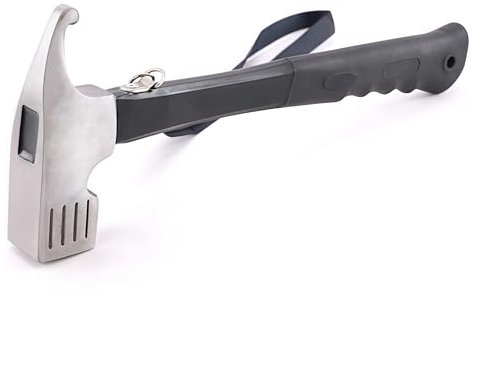 Camping-Hammer, Camping-Schlägel, Zelt-Herings-Abzieher, 30,5 cm hoher Karbonstahl, Zelthammer, multifunktionaler Outdoor-Zelt-Heringshammer, Camping-Hammer, robust, mit Haltegurt (schwarz)