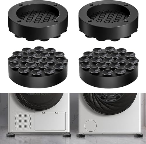Lot de 4 amortisseurs de vibrations pour machine à laver, tapis antidérapant pour machine à laver, tapis anti-vibration, machine à laver, pour réfrigérateur