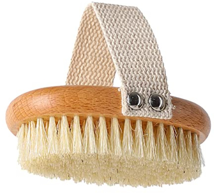 BEBEMOKO Brosse Corps En Poils De Sanglier Naturel Small Brosse Exfoliante De Bain Douce à Main Ergonomique Exfoliation Et Nettoyage Soin Corporel Quotidien Pour Peau Sensible