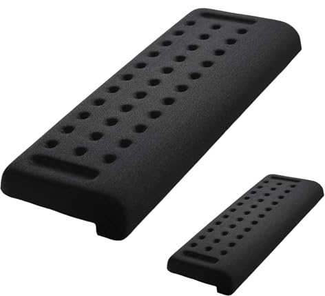 Repose Poignet Clavier, 2 Pièces Repose Main Clavier, Supporto per Scrivania a L, Ergonomique avec Mousse à Mémoire de Forme, Antidérapant, Soulage Les Douleurs Au Poignet et Au Coude, Noir