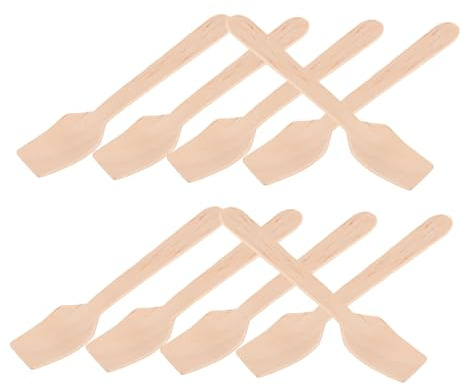 Cabilock 300piezas Mini Cuchara De Madera Cucharitas De Madera Para Yogur Postres y Degustaciones Cuchara Pequeña Para Sal y Fiestas Desechables y Prácticas Para Servir Eventos