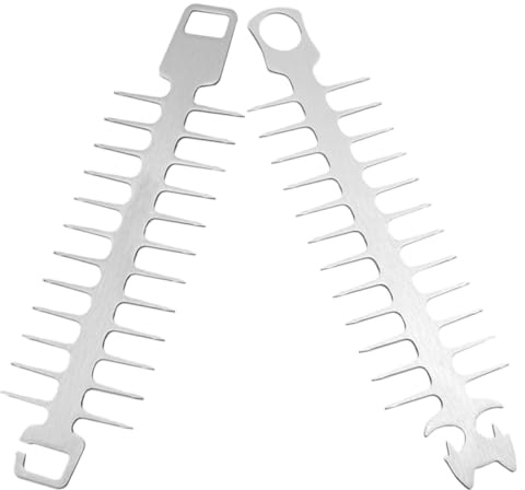Hemobllo 2pièces Brochettes Pour Barbecue Acier Inoxydable Multifonction Pratique Pour Viande Et Fruits Accessoire De Barbecue Réutilisable