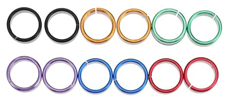 NUOBESTY 12pcs Metal Pigeon Ring Poultry Foot Bands Clip Rings for Birds Chicken Identification Per