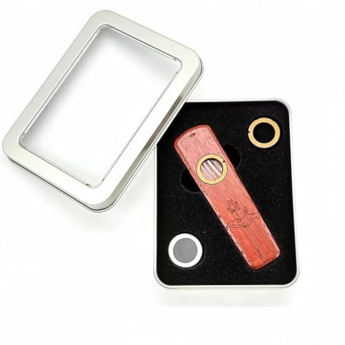 DHER Kazoo aus Massivholz Einfach zu bedienendes Nischen-Instrumentenbegleitungsartefakt mit Kazoo-Flötenmembran und exquisiter Instrumentenkoffer für Gitarre, Violine, Ukulele Begleitung (A)